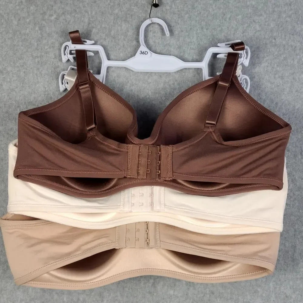 Rene Rofe Wire-Free Bra 36D 3-Pack Lightly Padded T-Shirt Bras NWOT B28336XH3 - Picture 2 of 6